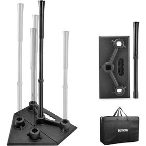 Eastgoing Heavy Duty Baseball and Softball Portable Travel Batting Tee.Adjustable 5-Position Baseball and Softball Batting Tee.Hitting Tee for Any Age Player Baseball