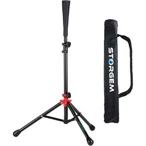 Storgem Batting Baseball tee Softball, Easy to Adjustable Height,Portable Tripod Stand Base Tee for Hitting Training Practice,with Carrying Bag