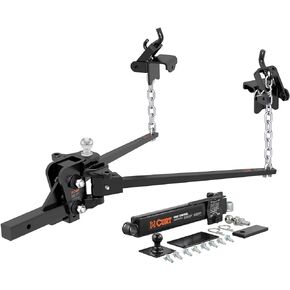 CURT 17322 Short Trunnion Bar Weight Distribution Hitch with Sway Control, Up to 10K, 2-In Shank, 2-5/16-Inch Ball , Black