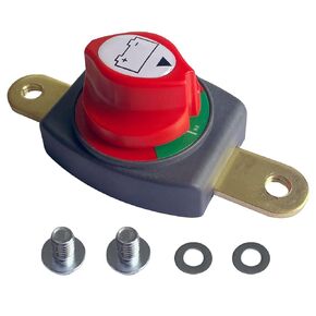 Ampper Top Post Battery Disconnect Switch, 12-48 V Battery Power Cut Master Switch Disconnect Isolator for Car, Vehicle, RV and Boat (Negative, On/Off)