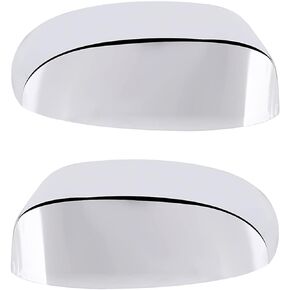 Chrome Side View Mirror Covers Caps Top Half Compatible with Chevrolet Silverado Tahoe Suburban Avalanche, GMC Sierra Yukon Cadillac Escalade 2007 2008 2009 2010 2011 2012 2013 2014