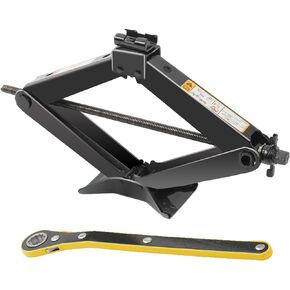 Allucky Scissor Lift Jack Heavy Duty Lifting Jack Tire Replacement Jack with Hand Crank,Max 2T (4,409lb) Load Capacity,Lift Range from 4.33" to 16"