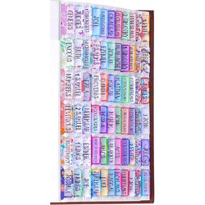 Colorful Coral Bible Tabs Laminated with Matte Film, Cute Bible tabs for Women and Girl, 90 Bible Index tabs in Total, 66 tabs for Old and New Testament, Additional 24 Blank tabs (Coral)