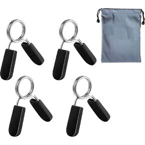 1 Inch for Standard Bar, 1 inch Barbell Clips, 2 PCS of Weight Bars for Lifting, Spring Weight Clips for Weightlifting Strength Training and Fitness (1 Inch, 2Pcs)