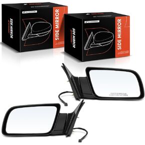 زوج A-Premium (2) مرآة رؤية جانبية للسائق والراكب متوافقة مع Chevy & GMC - Silverado، Blazer، C/K 1500 2500 3500، Tahoe، Sierra، Yukon - طاقة قابلة للطي يدويًا غير ساخنة - # 15764757، 15764758