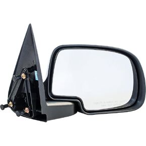 Dependable Direct Driver Side Non-Heated Manual Operated Mirror for Cadillac Escalade Chevy Silverado Suburban HD Tahoe GMC Sierra Yukon XL 1500 2500 3500 1999-2007 - Parts Link #: GM1320230