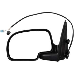 SCITOO Left Side View Mirror Fits for 2003 2004 2005 2006 2007 for Chevy Silverado for GMC Sierra 1500 Black Non-Heated Power Adjustment Manual Folding