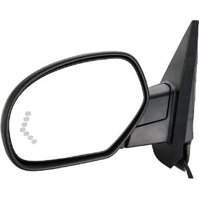 مرآة رؤية جانبية مناسبة لـ 07-13 Chevy Silverado 1500 2500 HD 3500 HD، GMC Sierra 1500 2500 HD، GMC Yukon/Yukon XL 1500 قابلة للطي يدويًا مع إشارة الانعطاف للسهم، جانب السائق