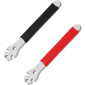 TDGBIH 2 PCS Bicycle Spokes Wrench Durable Bike Spoke Wrench Spoke Tool Bicycle Wrench Tool Cycling Spanner for Biking Cycling Mountain Bike(Black+Red)