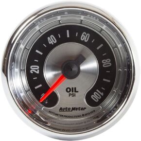 Auto Meter 1219 American Muscle 2-1/16" Electric Oil Pressure Gauge (0-100 PSI, 52.4mm)