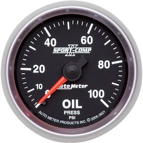Auto Meter 3621 2-1/16" 0-100 PSI Mechanical Oil Pressure Gauge