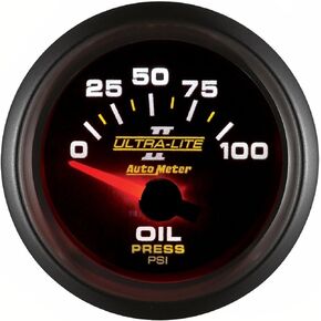 Auto Meter 4927 Ultra-Lite II 2-1/16" 0-100 PSI Short Sweep Electric Oil Pressure Gauge
