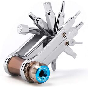 Bike Tool Mini 11 in 1 Multi-Tool - Chain Tool/Torx/Hex/Screwdriver Bicycle Multitool Kit - Cycling Mechanic Repair Tools with CO2 Inflator for Road and Mountain Bikes