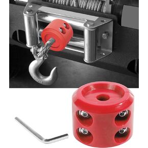Rubber Winch Stopper,Winch Cable Saver Hook Stopper Line Rubber Stopper with Allen Wrench,Car Accessories Winch Rope Bump Shock Saver Dampener Absorbent Stopper (Black)
