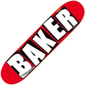 Baker Brand Logo Deck - 8.25 Red/White