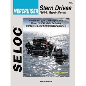 لوحات محرك Mercruiser Stern Drive الداخلية، دليل الإصلاح والضبط 1964-1991 in Kuwait