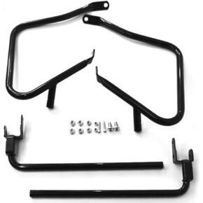 Gloss Black Rear Saddlebag Guards Support Kit Harley Davidson Touring Electra Street Glide Road King Ultra Classic Limited CVO 2014-2024 Saddle Bags Bag Guard Mount Saddlebags # 90200788 Bar Supports