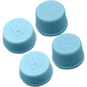 4Pcs Blue Replacement Valve Caps for Car Air Conditioning,Leakproof R134a AC System Charging Port Caps Valves Automotive Replacement Air Conditioning Valves(High and Low Pressure)