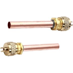 Othmro 2Pcs Service Access Valve 3" Length Lot of 8 Heavy Duty Brass and Copper Filling Access Valves + Core & Cap stem Remover