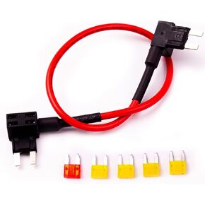 Gtpartes Red TIPM Repair Fuel Pump Relay Bypass Cable Fit For 2007-2016 Dodge Ram 1500 2500 3500 14AWG WIRE/20AMPS