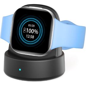Vipcase Charger Dock for Fitbit Sense/Sense 2/Versa 4/Versa 3,Upgraded Magnetic Watch Charger Stand with Charging Cable,Charger Replacement Accessories for Fitbit Charger,Black