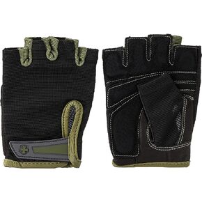 Harbinger Power Non-Wristwrap Workout Weightlifting Gloves with StretchBack Mesh and Leather Palm