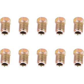 10 Pieces Brake Line Fittings, 10 X 1 mm Metric Brake Line Invert Flare Fittings Brake Line Fittings Assortment for 3/16 Inch Brake Line Tube