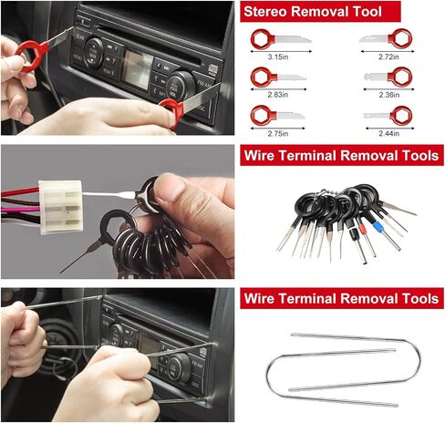 250 Pcs Trim Removal Tool Kit, Car Removal Tool Kit Door Panel/Radio/Stereo/Audio/Dash/Window/Terminal Removal Tool Set, Auto Clip Pliers Fastener Remover Pry Tool Set with Storage Bag Blue in Saudi Arabia