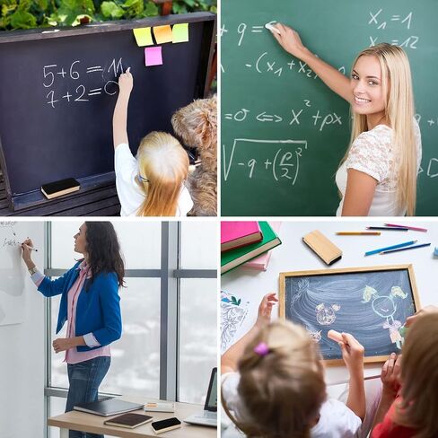 Felt Campus Style Erasers, Cleaner Dusters Felt Chalkboard Eraser for Kids Wood Chalk Eraser for Chalkboard Cleaners Dusters for Markers White Black Boards Paint School Students Teachers (36 Pieces) in Saudi Arabia