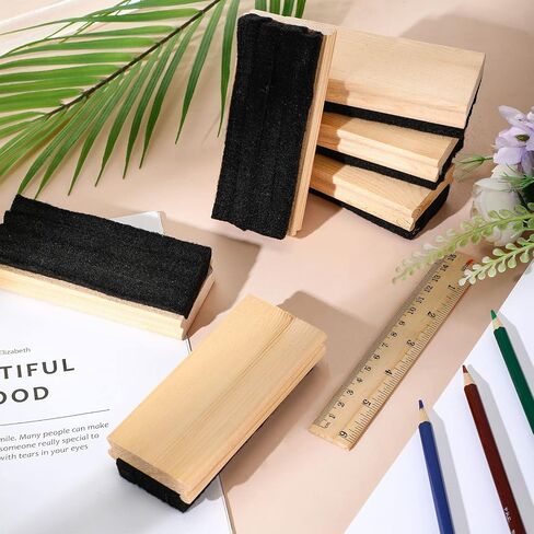 Felt Campus Style Erasers, Cleaner Dusters Felt Chalkboard Eraser for Kids Wood Chalk Eraser for Chalkboard Cleaners Dusters for Markers White Black Boards Paint School Students Teachers (36 Pieces) in Saudi Arabia