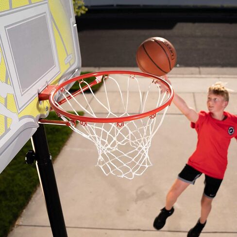 Lifetime 90992 Full-Size Height Adjustable Portable Basketball Hoop, 7.5 to 10 Foot Telescoping Adjustment, 44-Inch Impact Backboard in Saudi Arabia