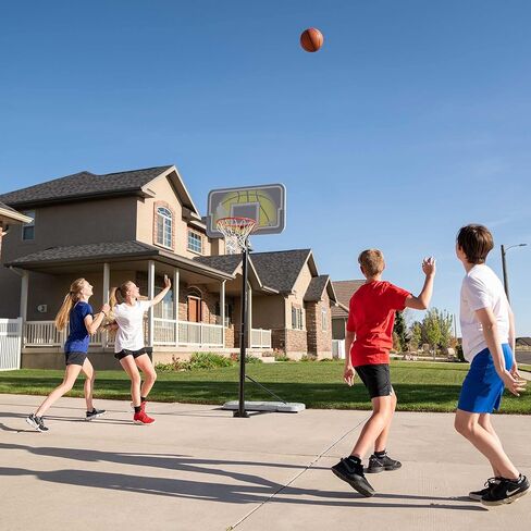 Lifetime 90992 Full-Size Height Adjustable Portable Basketball Hoop, 7.5 to 10 Foot Telescoping Adjustment, 44-Inch Impact Backboard in Saudi Arabia