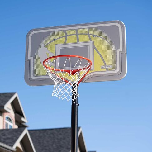 Lifetime 90992 Full-Size Height Adjustable Portable Basketball Hoop, 7.5 to 10 Foot Telescoping Adjustment, 44-Inch Impact Backboard in Saudi Arabia