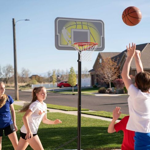Lifetime 90992 Full-Size Height Adjustable Portable Basketball Hoop, 7.5 to 10 Foot Telescoping Adjustment, 44-Inch Impact Backboard in Saudi Arabia