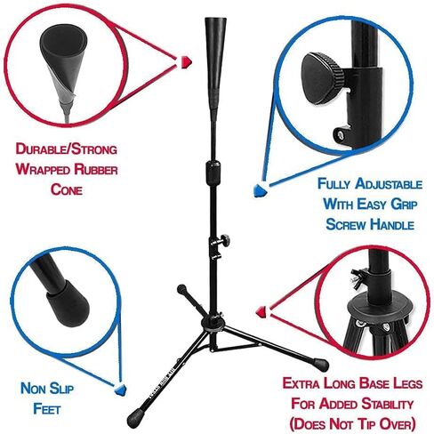 تي شيرت البيسبول والكرة اللينة المحمولة شديدة التحمل من Hit Run Steal، إعداد سريع الطي - تحسين دقة الضرب من خلال التدريب الدقيق - بناء الثقة والقوة والاتساق في أراجيحك in Kuwait