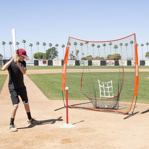 تي شيرت GoSports Baseball & Softball Batting - تي شيرت مطاطي قابل للتعديل، أسود أو أحمر in Saudi Arabia