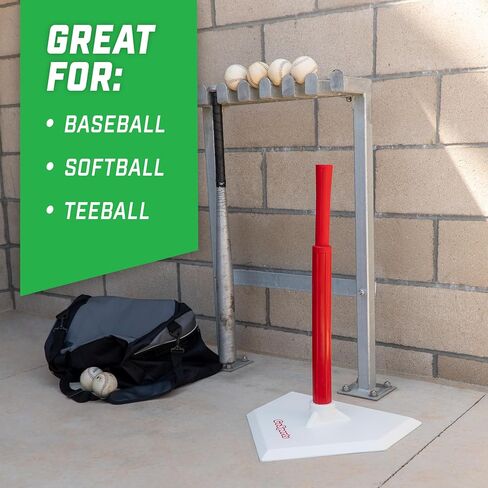 تي شيرت GoSports Baseball & Softball Batting - تي شيرت مطاطي قابل للتعديل، أسود أو أحمر in Saudi Arabia