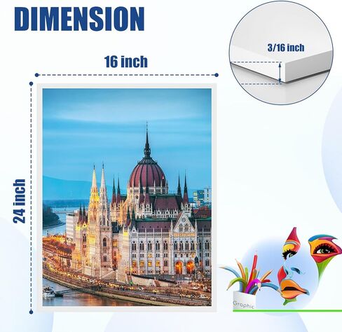 10 عبوات من ألواح الرغوة البيضاء مقاس 18 بوصة × 24 بوصة، 3/16 بوصة، لوحة إسفنجية سميكة فارغة، غطاء ورقي صلب، لوح خبز أساسي من الإسفنج، لوحة تسجيل من البوليسترين خالية من الأحماض، لوحة تركيب لخلفية مشروع DIY in Kuwait