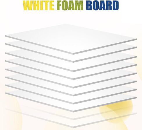10 عبوات من ألواح الرغوة البيضاء مقاس 18 بوصة × 24 بوصة، 3/16 بوصة، لوحة إسفنجية سميكة فارغة، غطاء ورقي صلب، لوح خبز أساسي من الإسفنج، لوحة تسجيل من البوليسترين خالية من الأحماض، لوحة تركيب لخلفية مشروع DIY in Kuwait