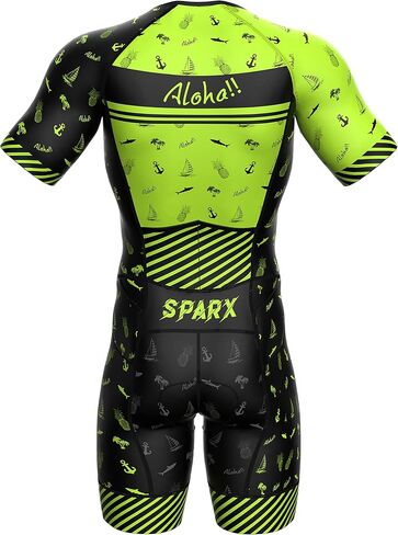 Sparx Mens Triathlon Suit - Aero Triathlon Suit Men - Short Sleeve Tri Suit Racesuit in Kuwait