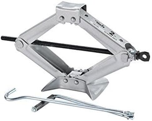 جاك مقص 2 طن، جاك سيارة محمول مصنوع من الصلب جاك تخييم لسيارة السيدان والكوبيه بمقبض، فضي in Kuwait