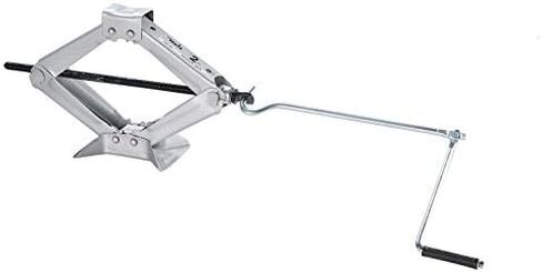 جاك مقص 2 طن، جاك سيارة محمول مصنوع من الصلب جاك تخييم لسيارة السيدان والكوبيه بمقبض، فضي in Kuwait