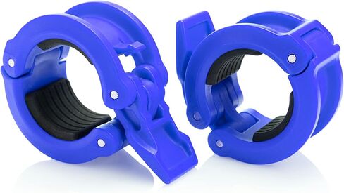 LC Fitness Olympic Barbell Clamps الياقات سريعة الفك زوج من مشابك الوزن لـ 2 بوصة من الحديد (أزرق) in Kuwait