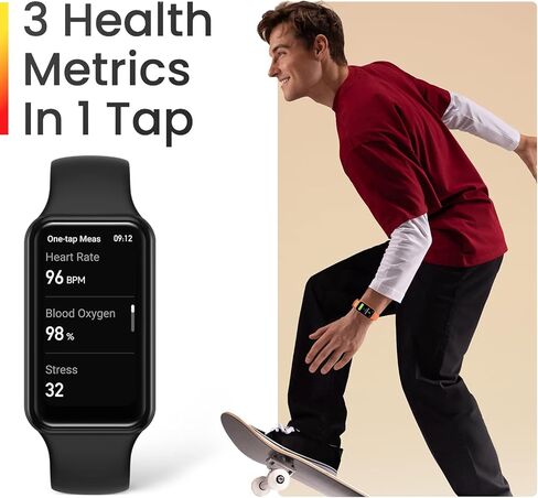 Amazfit Band 7 Fitness & Health Tracker for Women Men, 18-Day Battery Life, ALEXA Built-in, 1.47"AMOLED Display, Heart Rate & SpO₂ Monitoring, 120 Sports Modes, 5 ATM Water Resistant, Black (Renewed) in Saudi Arabia