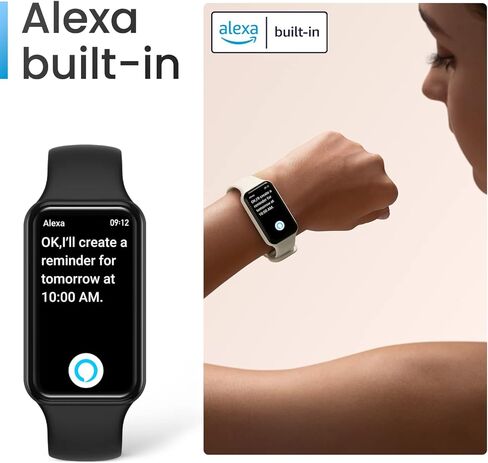 Amazfit Band 7 Fitness & Health Tracker for Women Men, 18-Day Battery Life, ALEXA Built-in, 1.47"AMOLED Display, Heart Rate & SpO₂ Monitoring, 120 Sports Modes, 5 ATM Water Resistant, Black (Renewed) in Saudi Arabia
