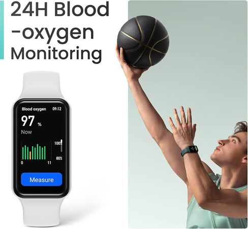 Amazfit Band 7 Fitness & Health Tracker for Women Men, 18-Day Battery Life, ALEXA Built-in, 1.47"AMOLED Display, Heart Rate & SpO₂ Monitoring, 120 Sports Modes, 5 ATM Water Resistant, Black (Renewed) in Saudi Arabia