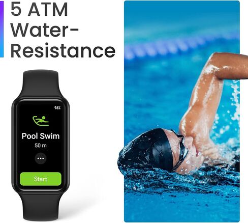 Amazfit Band 7 Fitness & Health Tracker for Women Men, 18-Day Battery Life, ALEXA Built-in, 1.47"AMOLED Display, Heart Rate & SpO₂ Monitoring, 120 Sports Modes, 5 ATM Water Resistant, Black (Renewed) in Saudi Arabia