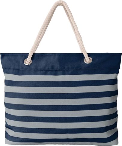 FOCO NFL Team Logo Nautical Stripe Tote Beach Bag in Kuwait