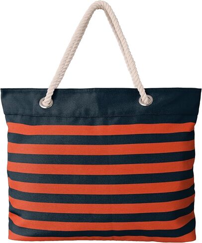 FOCO NFL Team Logo Nautical Stripe Tote Beach Bag in Kuwait