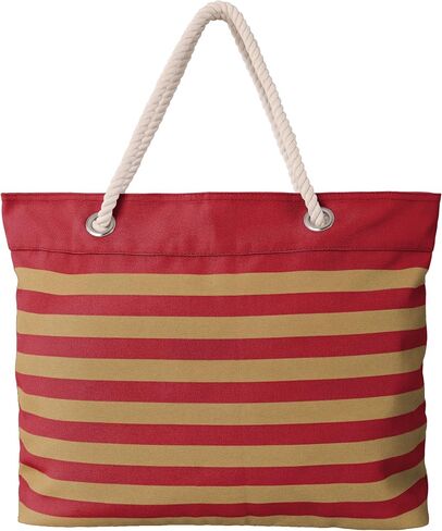 FOCO NFL Team Logo Nautical Stripe Tote Beach Bag in Kuwait
